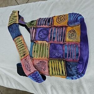 SEVENTH AVENUE | Hippie Patchwork Razor Cut Boho Crossbody Bag